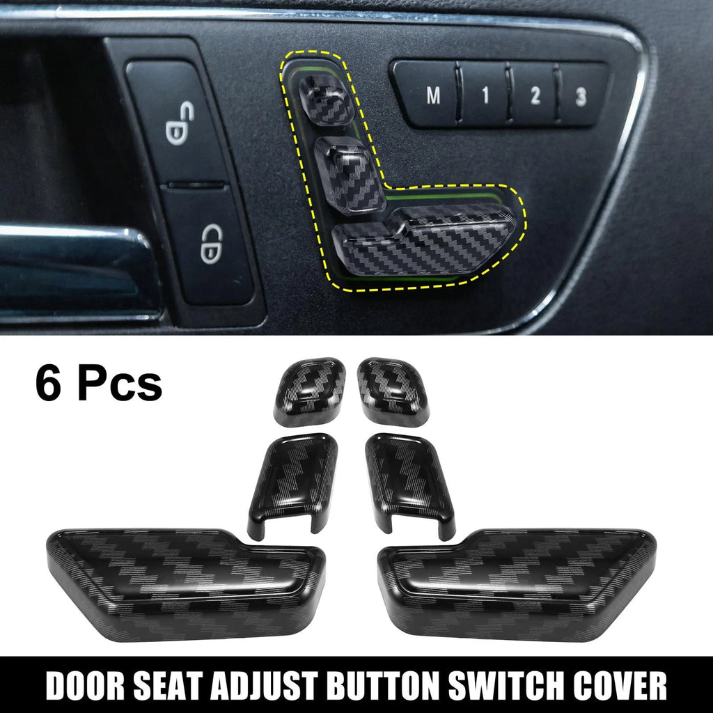6Pcs Door Adjust Button Switch Cover Replacement for Mercedes Benz (2010–2022)