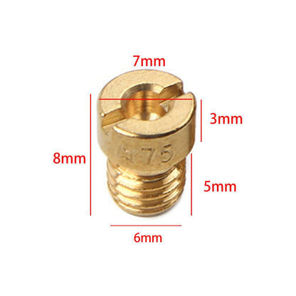 12x 6mm Replacement Carburetor Jets for Dellorto SHA PHBG (#75-#102)