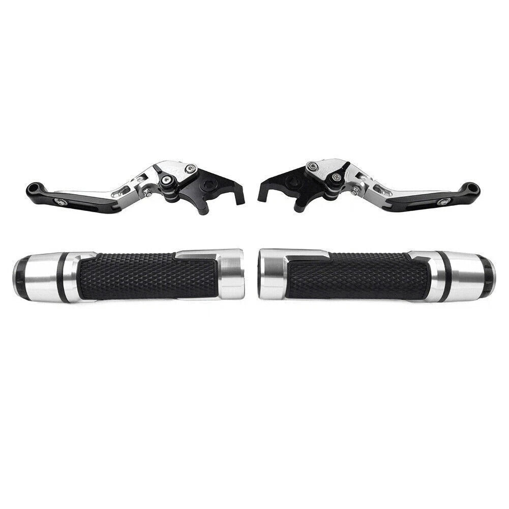 Folding Extendable Brake Clutch Lever Handle for Suzuki DL1000 (2002–2022) Silver