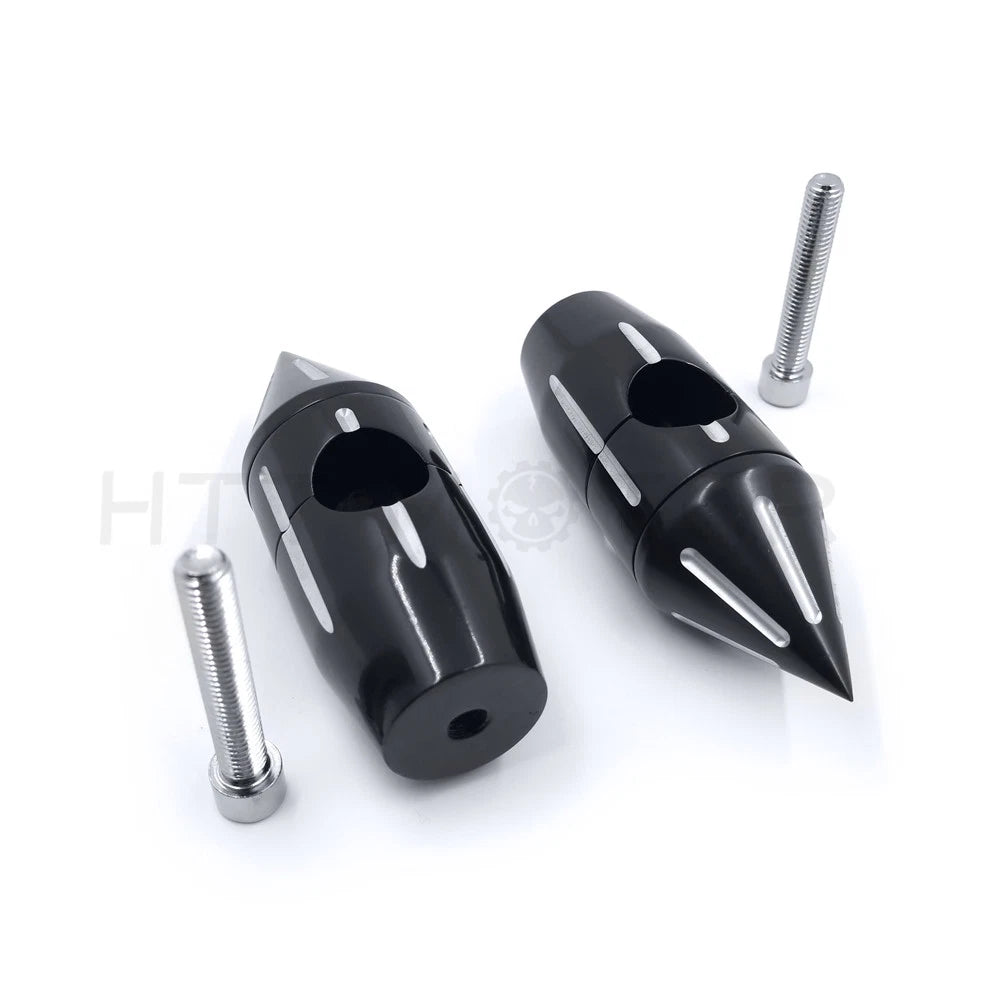 2 1/4" Black Spike Handlebar Risers for Harley Softail Dyna Sportster (Custom)