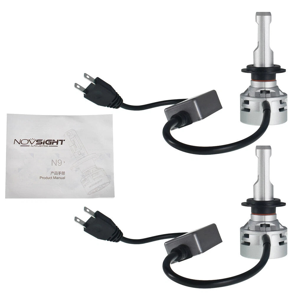 2X H7 Headlight Bulbs for Conversion Kit (Cool White, 60W, 10000LM)
