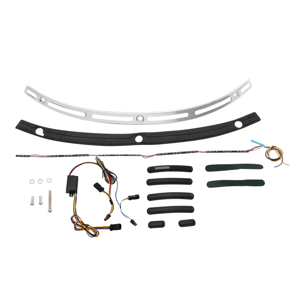 Batwing Windshield Trim LED Light for Harley Street Electra Glide (2014–2024)