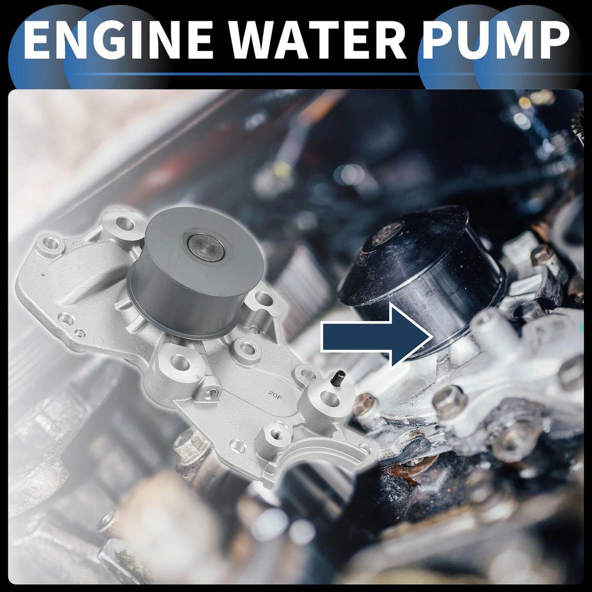 Water Pump with Gasket Kit for Hyundai Santa Fe (2001–2006)