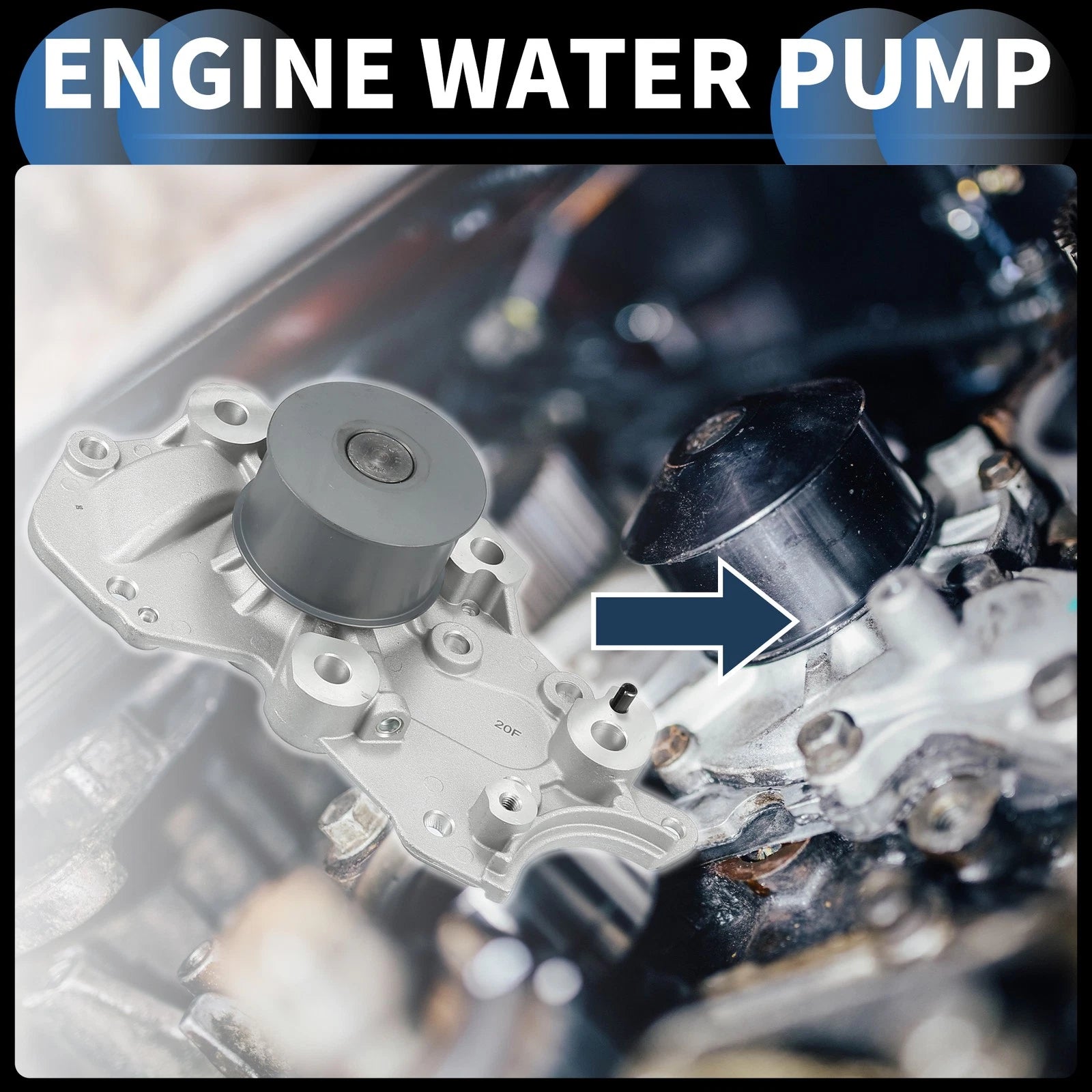 Water Pump with Gasket Kit for Hyundai Santa Fe (2001–2006)