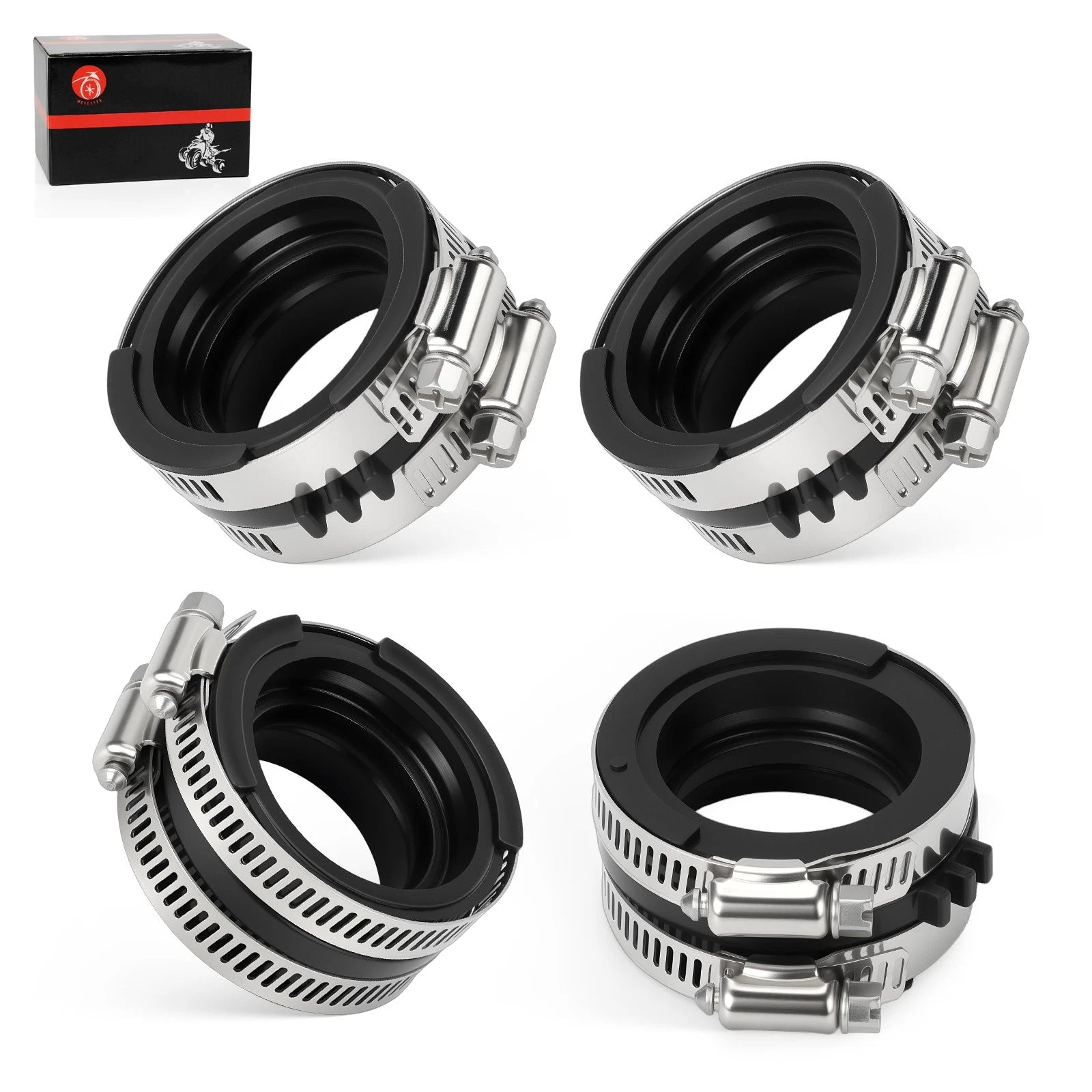 Set of 4 Carburetor Intake Manifold Pipes for Honda Interceptor 750 VFR750F (1990–1993)