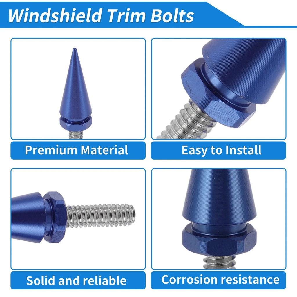 Windshield Bolts for Harley Davidson Touring Electra Glide/Ultra (2014–2024) Blue