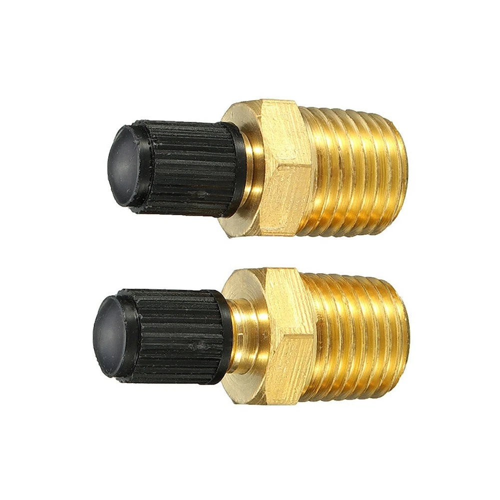 1 Pair 1/4 NPT Solid Brass Air Compressor Tank Fill Valve Accessories