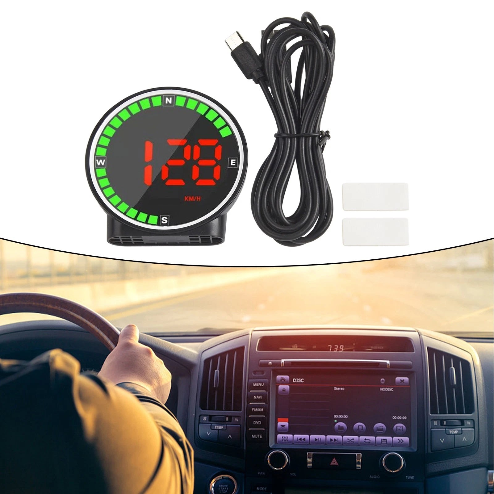 Head Up Speed Display for Car (LED, Multi-Function)