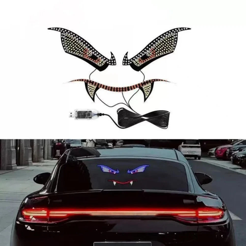 Dynamic USB Devil Eye LED Light for Truck Car (No Wiring Required)