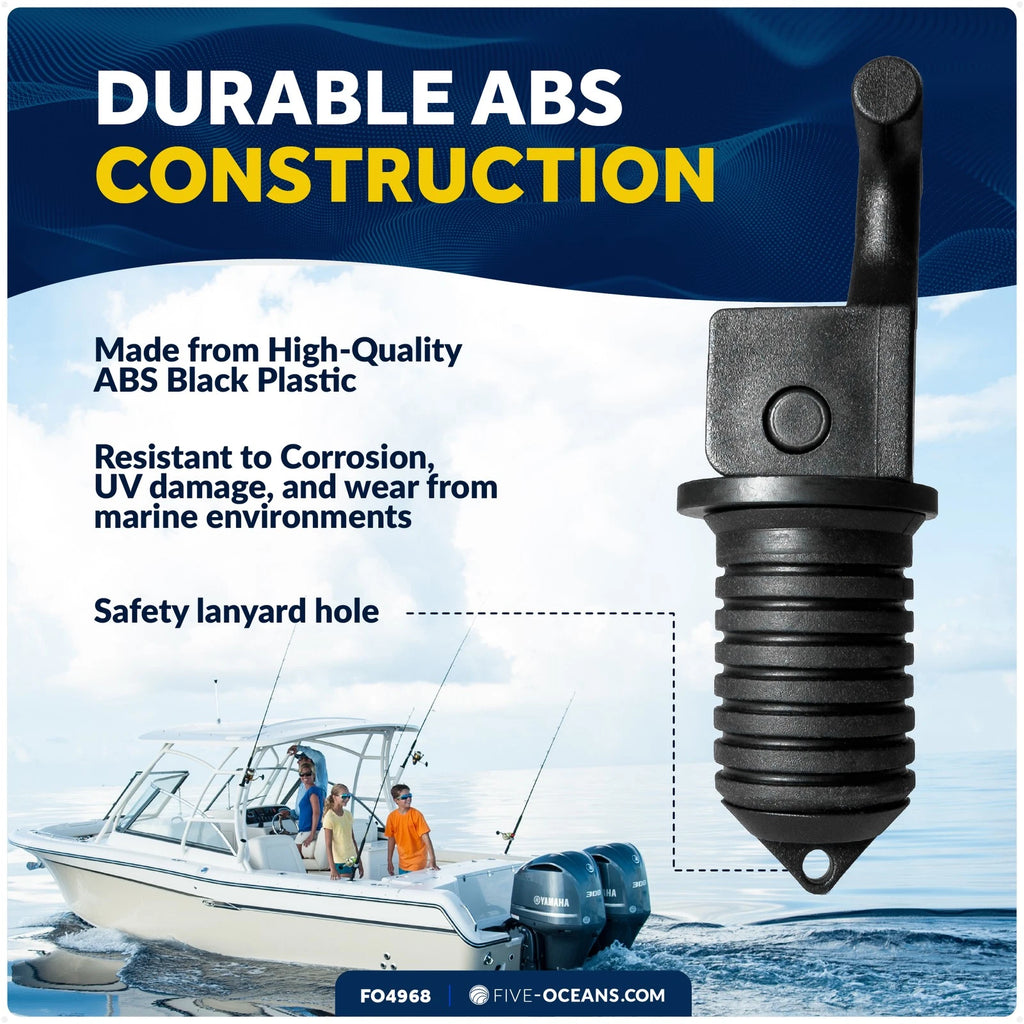 3X Floating Livewell Drain Plugs for Universal Use (1/2", 5/8", 3/4")