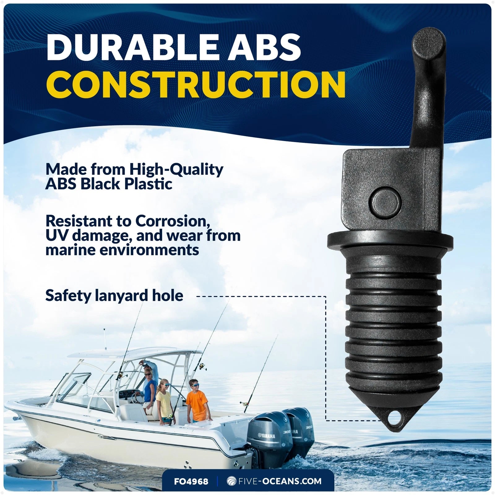 3X Floating Livewell Drain Plugs for Universal Use (1/2", 5/8", 3/4")