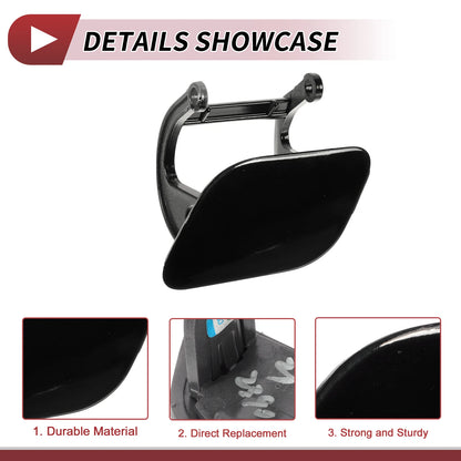 Front Left Washer Nozzle Cover Cap No. 51117210881 for BMW 740i (2011–2015) Black