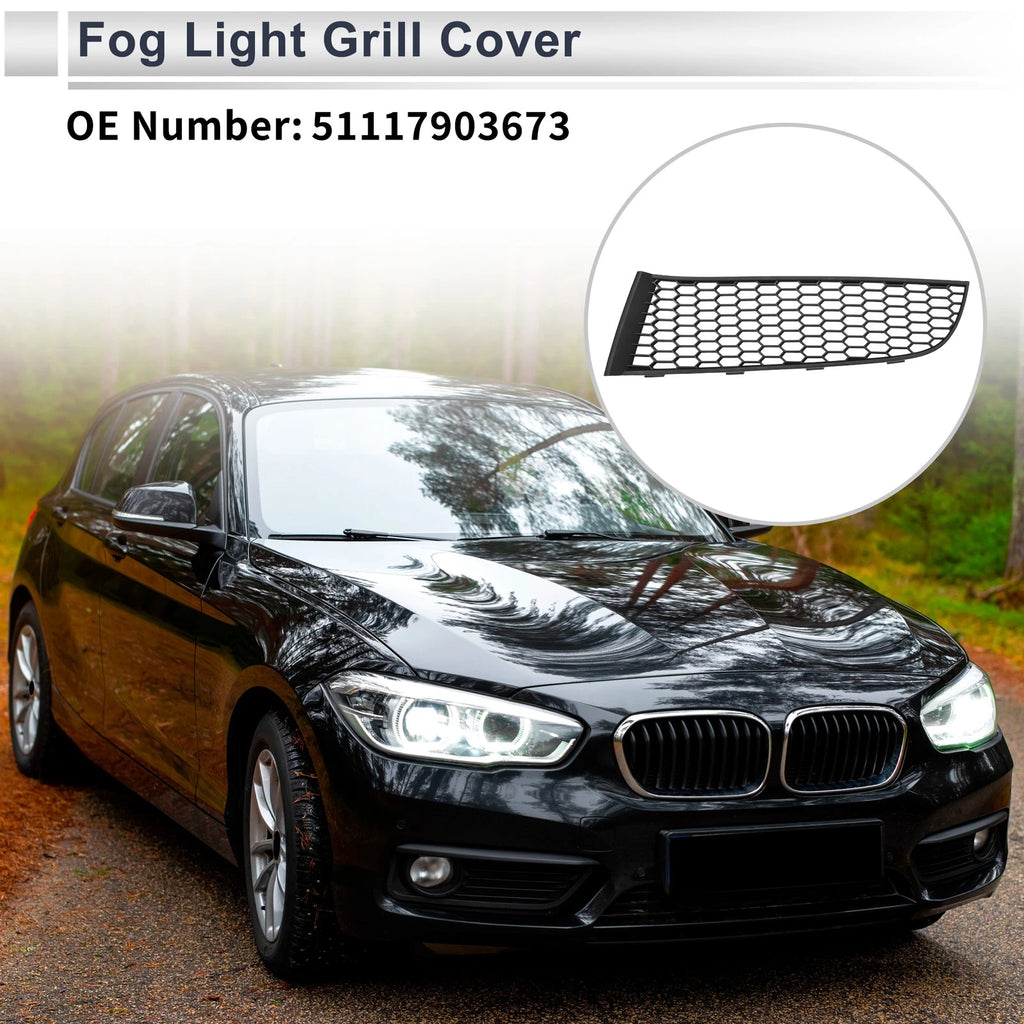 Left Front Fog Light Grill Replacement for BMW 740i (2011–2015) Black