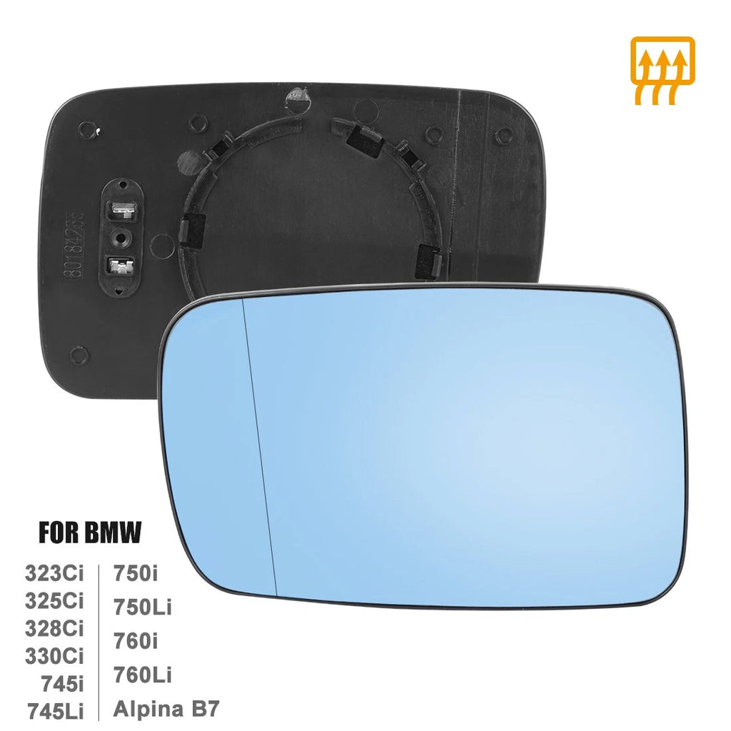 Heated Side Mirror Glass with Backing Plate Left for BMW 325Ci 760Li (1999–2006)