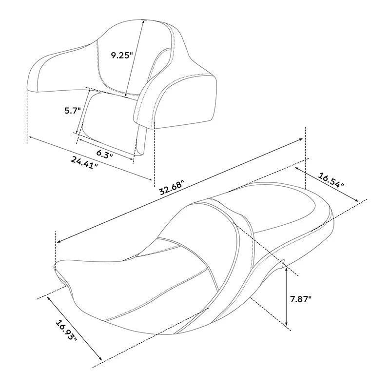 Seat Backrest for Indian Chieftain Dark Horse (2016–2025)