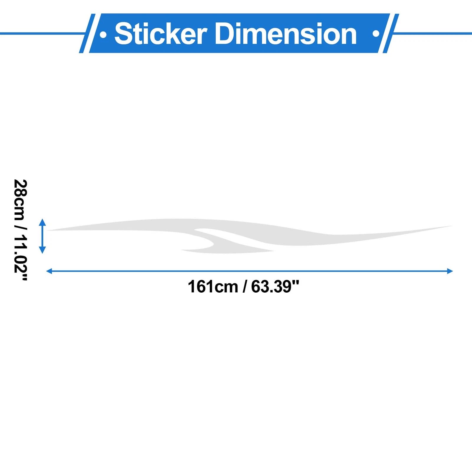 1 Pair Flame Pattern Car Bumper Sticker Decal for Universal Fit (161x28cm)