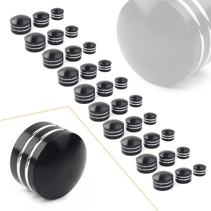 10x Black CNC Inner 9mm-13mm Motor Bolt Topper Caps for Harley