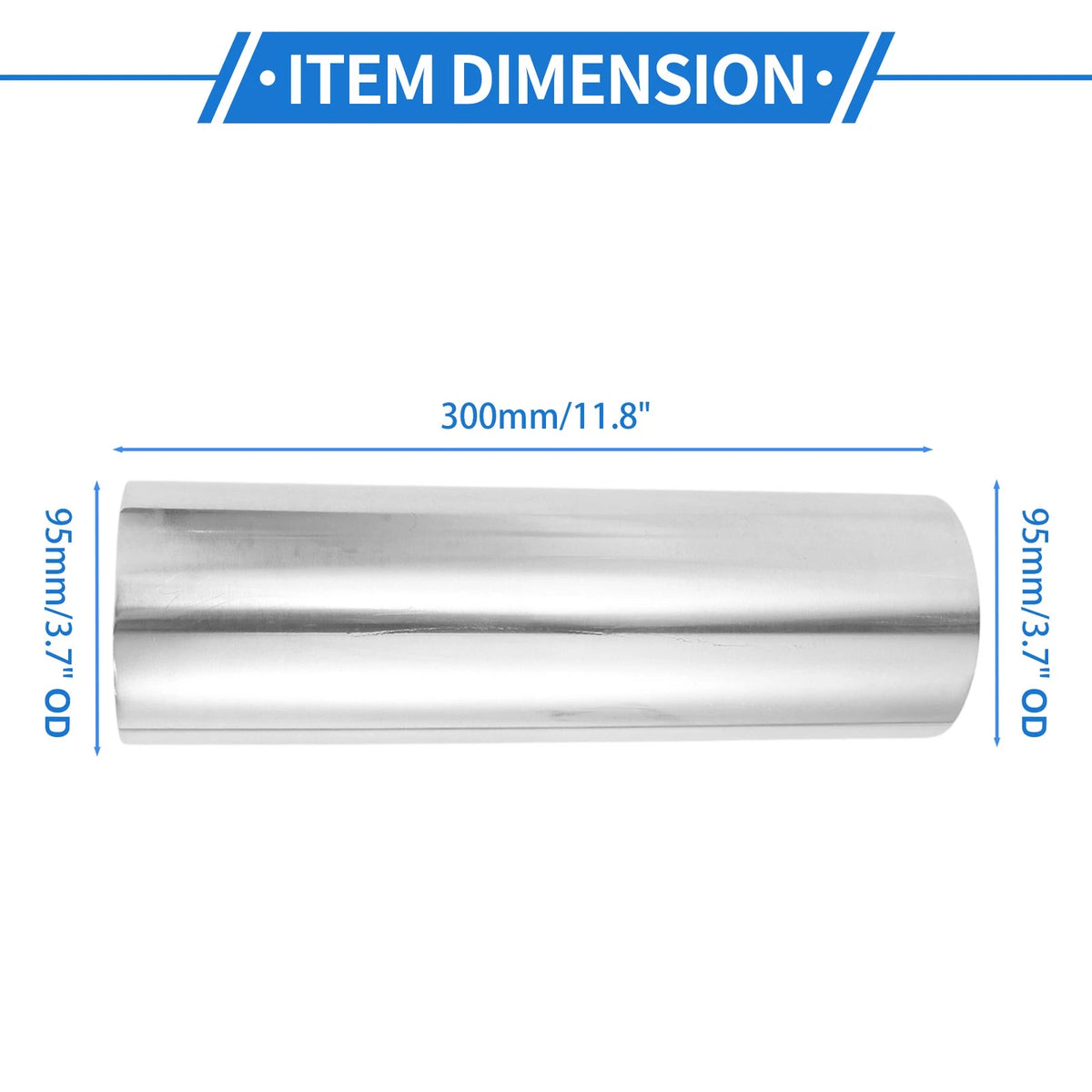 Straight 6061 Aluminum Alloy Intercooler Pipe 95mm for Universal Fit (300mm)