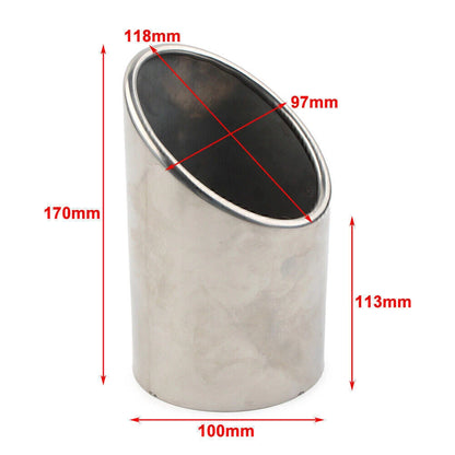 Stainless Rear Exhaust Pipe Tail Muffler Tip for Chevrolet Malibu (2010–2021)