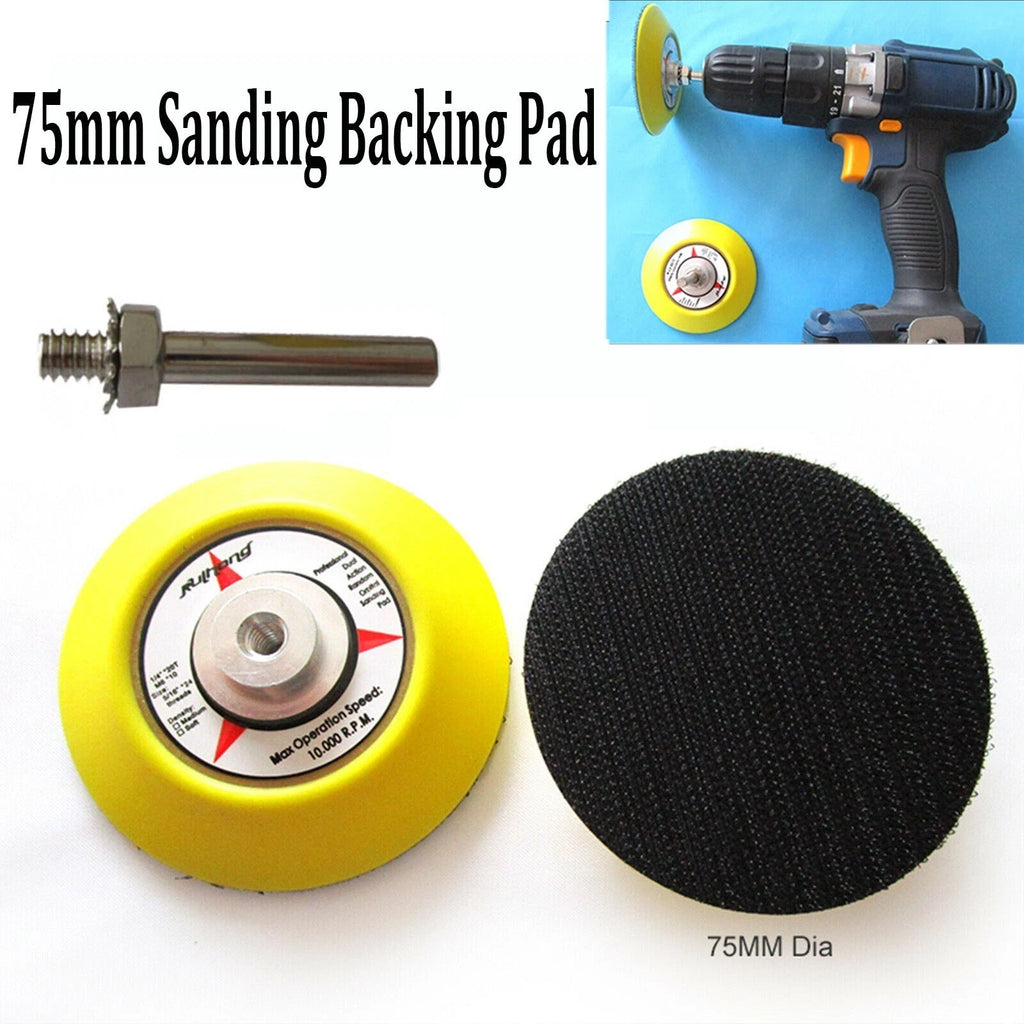 75mm Hook & Loop Backing Pad for AU Sanding Polishing Disc with Drill Attachment