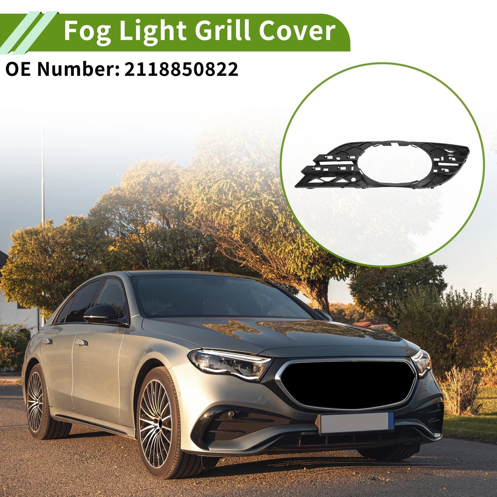 Front Right Fog Light Grill Replacement for Mercedes-Benz E-Class (2003–2009)