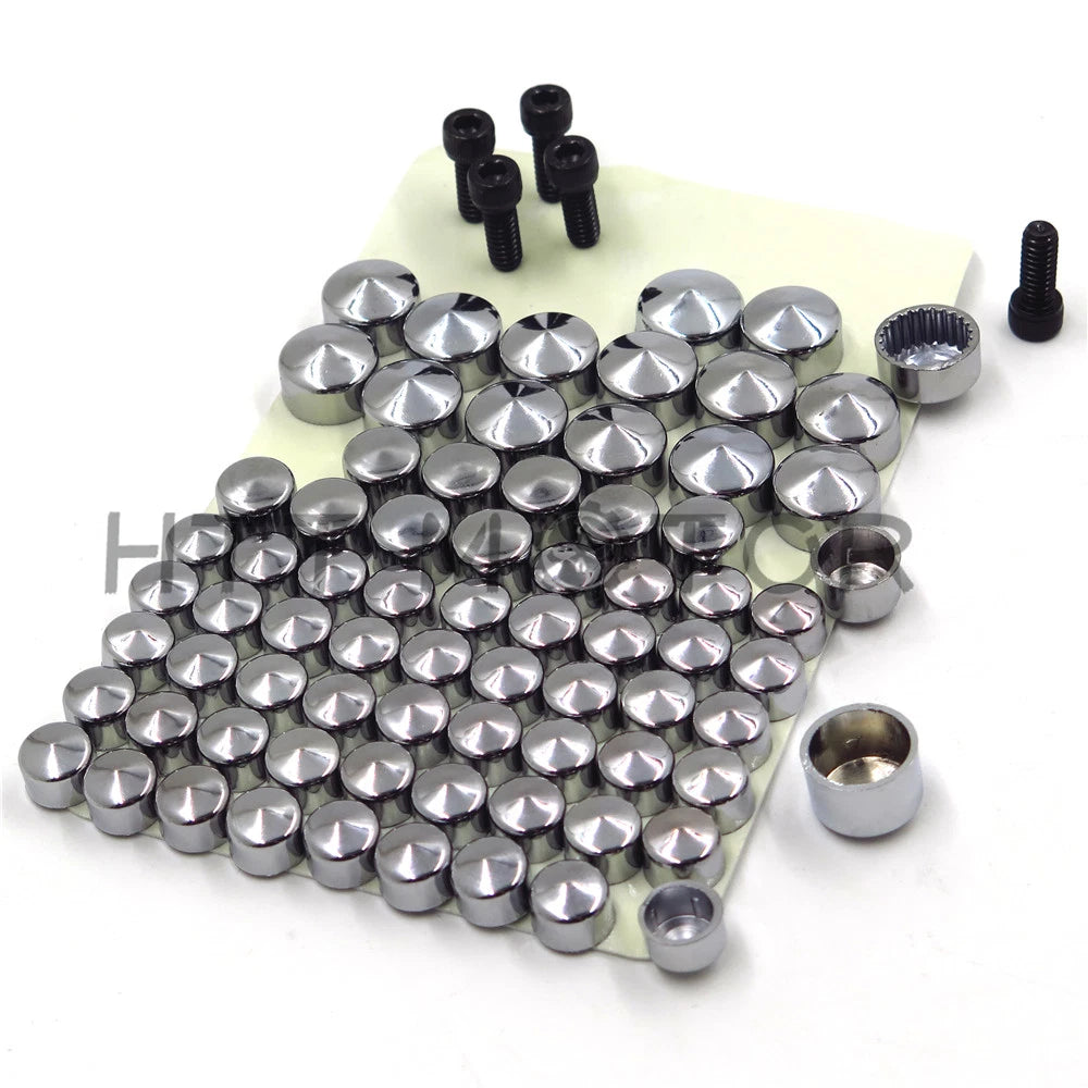 Chrome Bolt Toppers Caps for Harley FLT FLH (2007–2013)