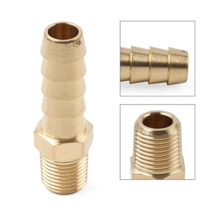 Brass Hose Barb Fitting 5/16" x NPT 1/8 Male Thread Connector for Automotive