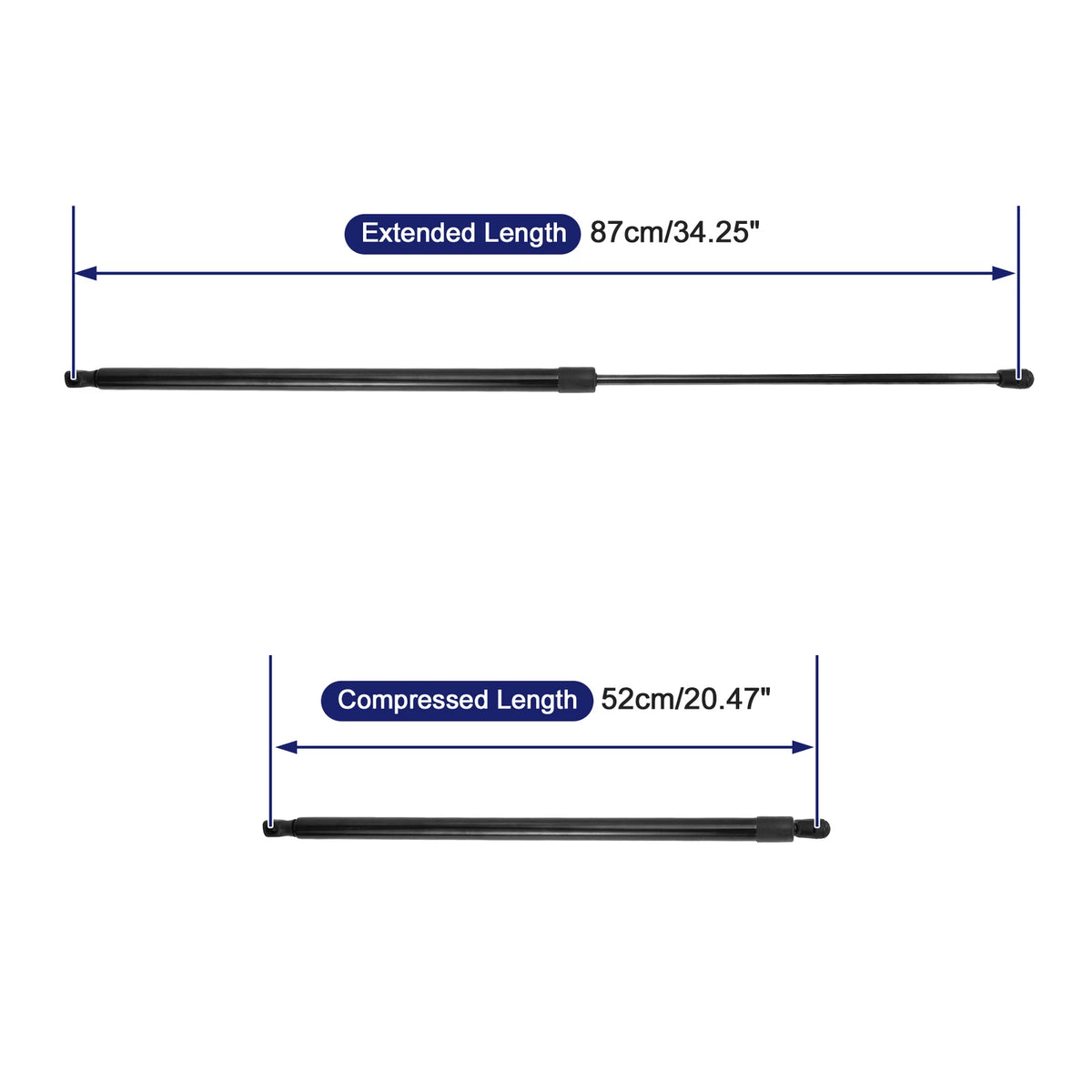 2X Rear Hatch Lift Support Struts No. 46824070 for Fiat Doblo Box (2004)