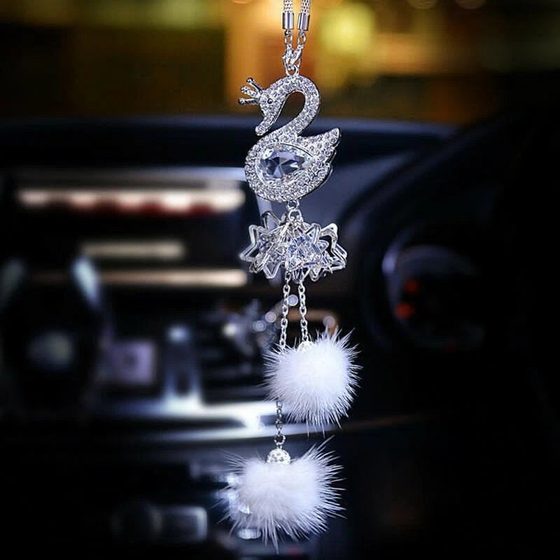 Rhinestone Rear View Pendant for SWAN (25cm)