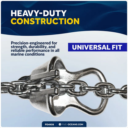 Boat Anchor Chain Lock for Marine-Grade Chains (Fits 1/4" - 5/16")