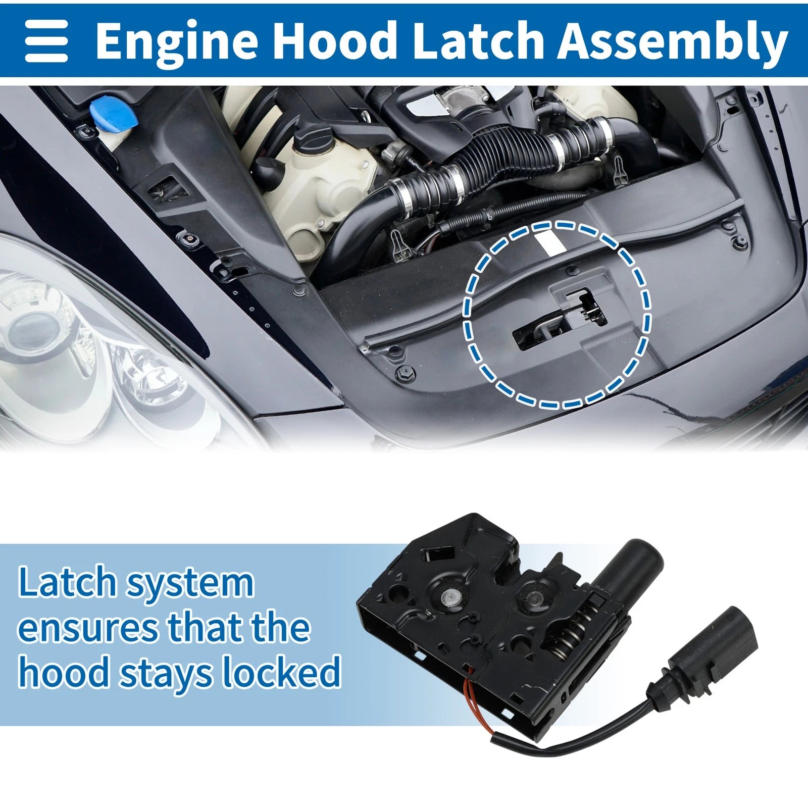 Hood Latch Assembly for Audi A3 (2015–2020)