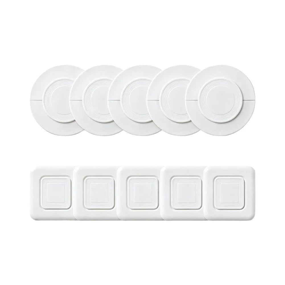 Set of 2 Air Conditioner Decorative Cover Plates Waterproof ABS White