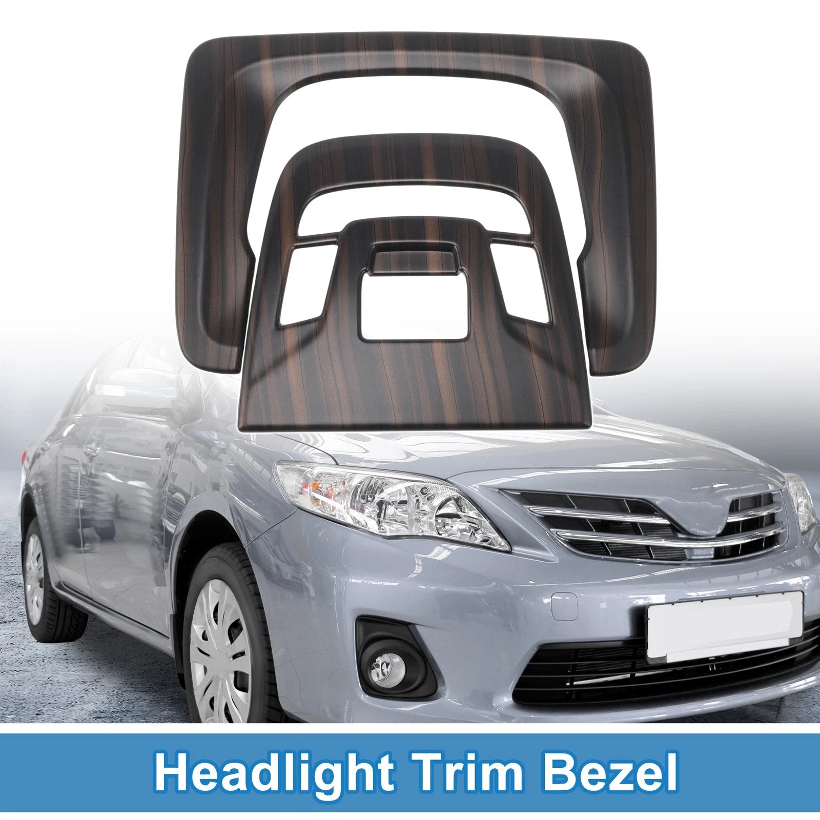 Front Row Headlight Trim Bezel Set ABS for Toyota Corolla (2022–2024)