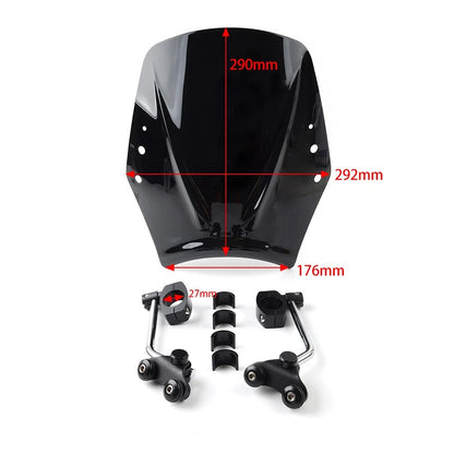 Windshield Deflector for Universal Motorcycle (Fits Most Models)