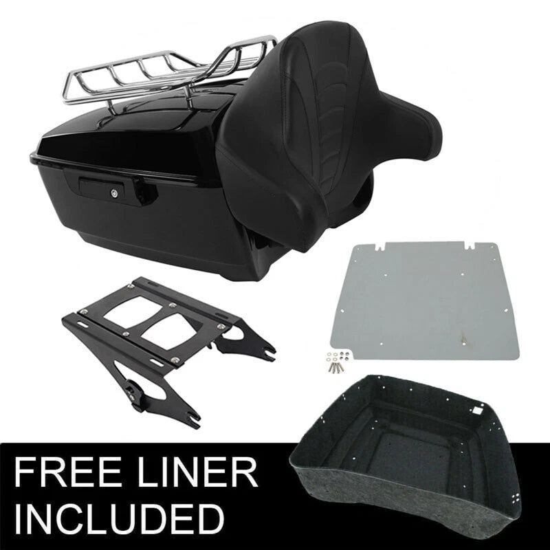 Trunk Backrest Mount Rack Plate for Harley Touring FLHX (2014–2026)