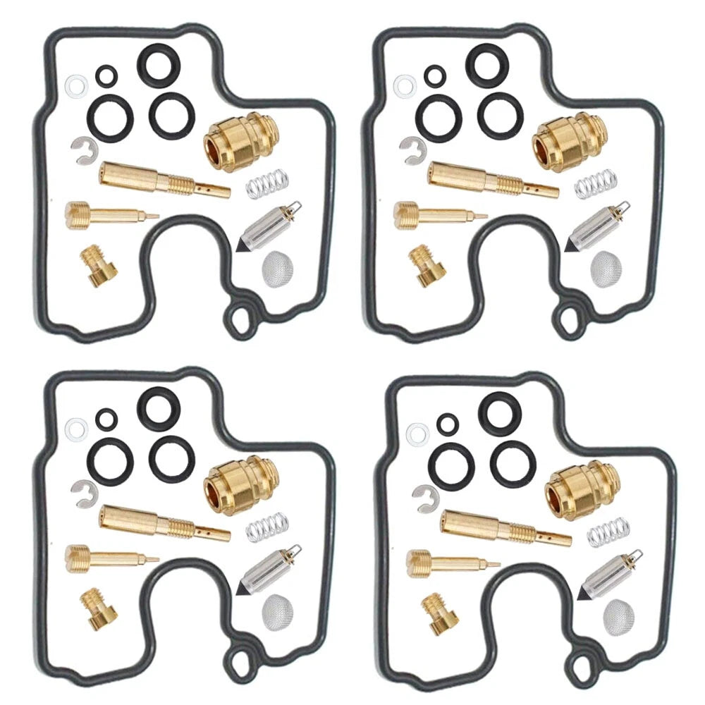 4X Carburetor Repair Kit Gasket for Kawasaki ZX600 Ninja ZX6R (2000–2002)