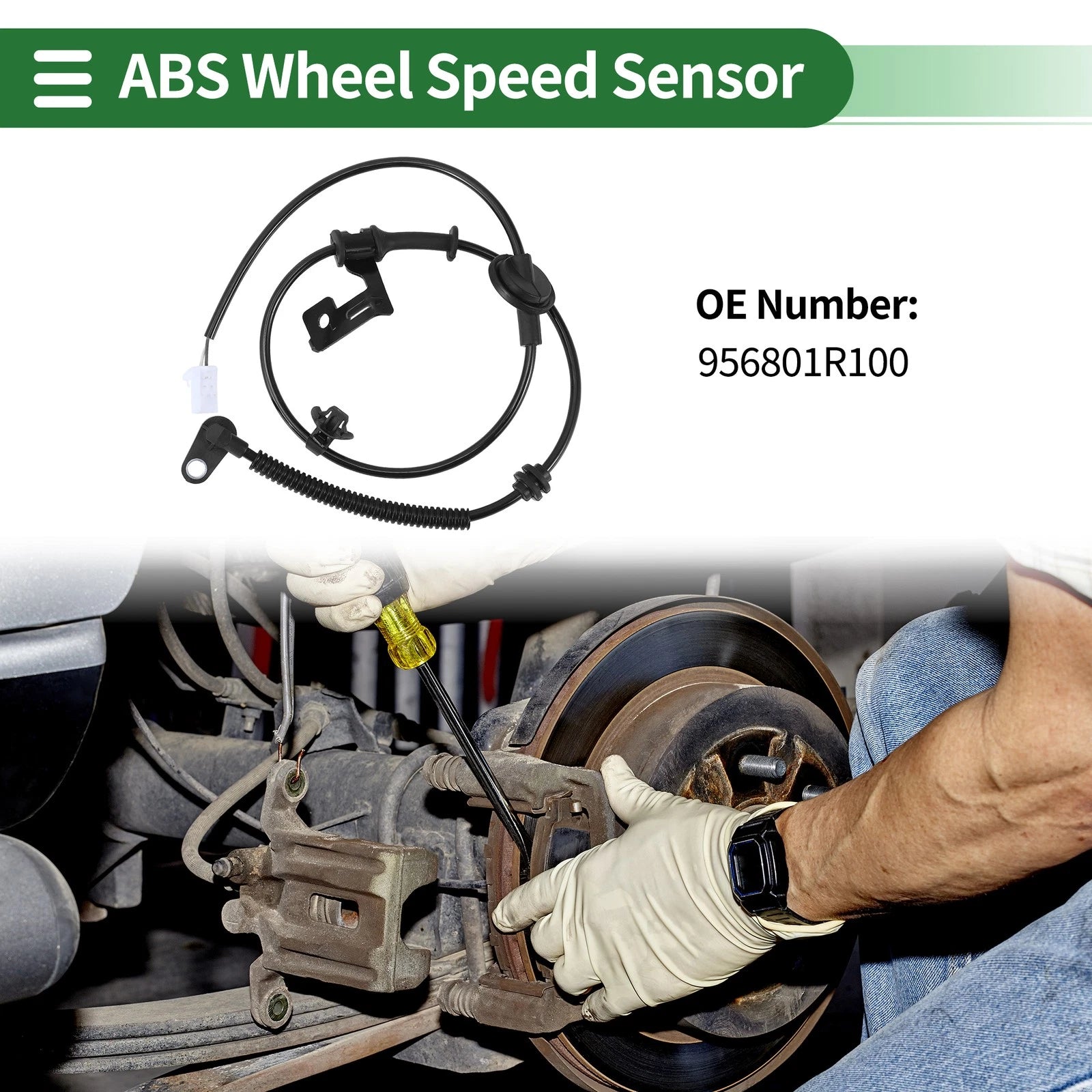 ABS Wheel Speed Sensor Front Right Replacement for Hyundai Accent (2013–2017)