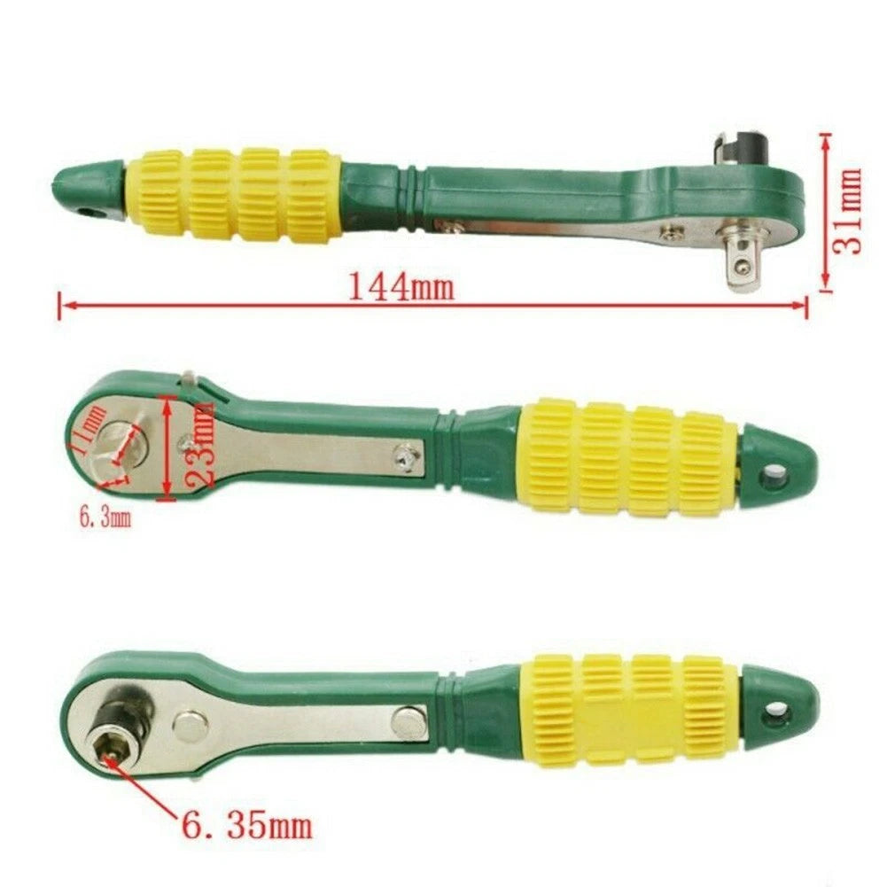 Quick Ratchet-Wrench Rod 1/4 Inch Socket for Pneumatic Head Screwdriver