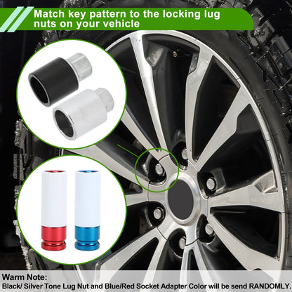 Wheel Lock Lug Nut Removal Key Socket Anti Theft for Toyota (2005–2015)