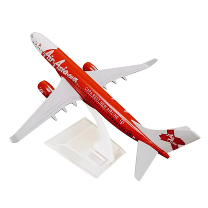 Diecast Alloy Air Asia Airlines B737 Model Toy Decor (1/400 Scale)