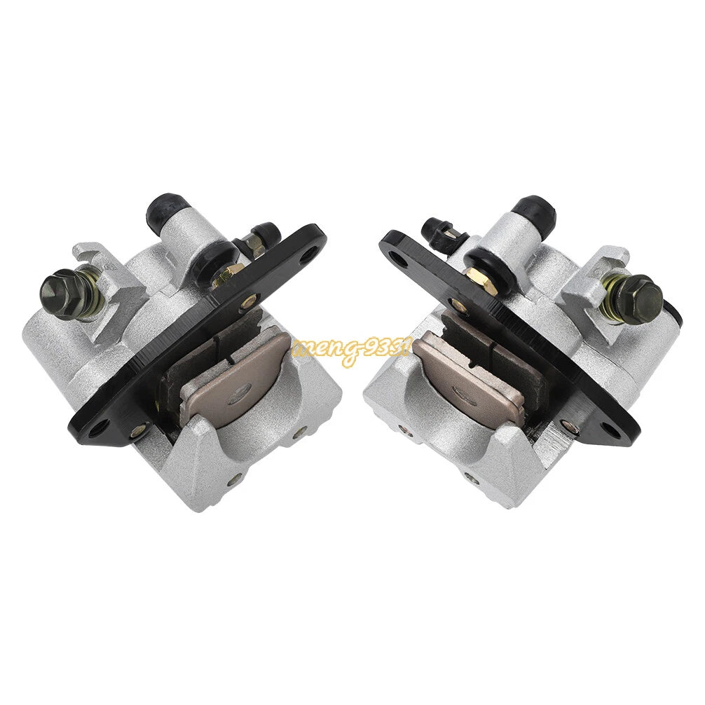 Front Brake Calipers w/Pads & Disc Rotors for Yamaha Kodiak 400 (2003–2006)