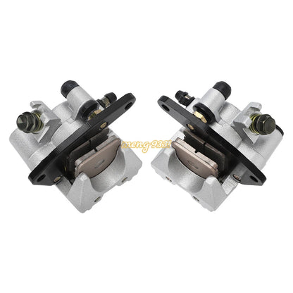 Front Brake Calipers w/Pads & Disc Rotors for Yamaha Kodiak 400 (2003–2006)