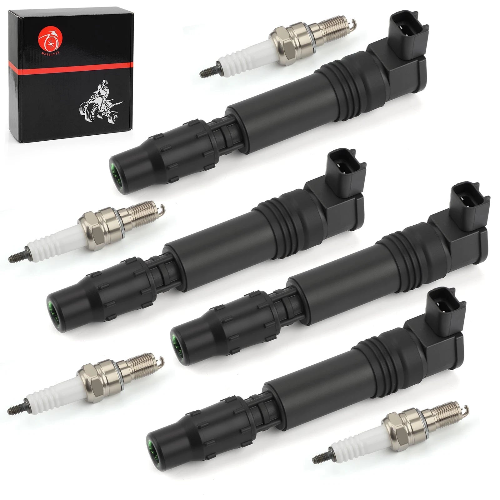 Set of 4 Ignition Coils for Honda CBR600F F4i CBR954RR (2001–2007) 30700-MBW-611