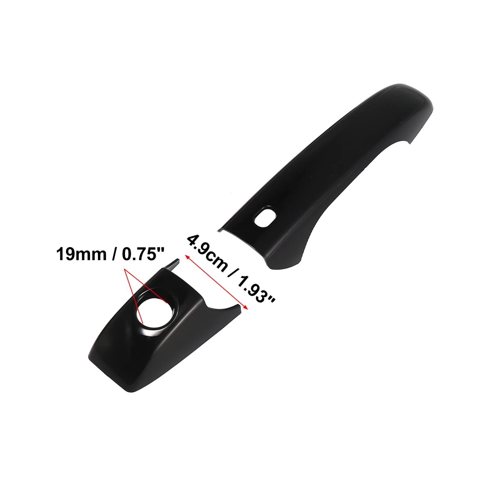 4pcs Door Handle Trim Covers Glossy Black for Jeep Dodge Chrysler (2005–2018)