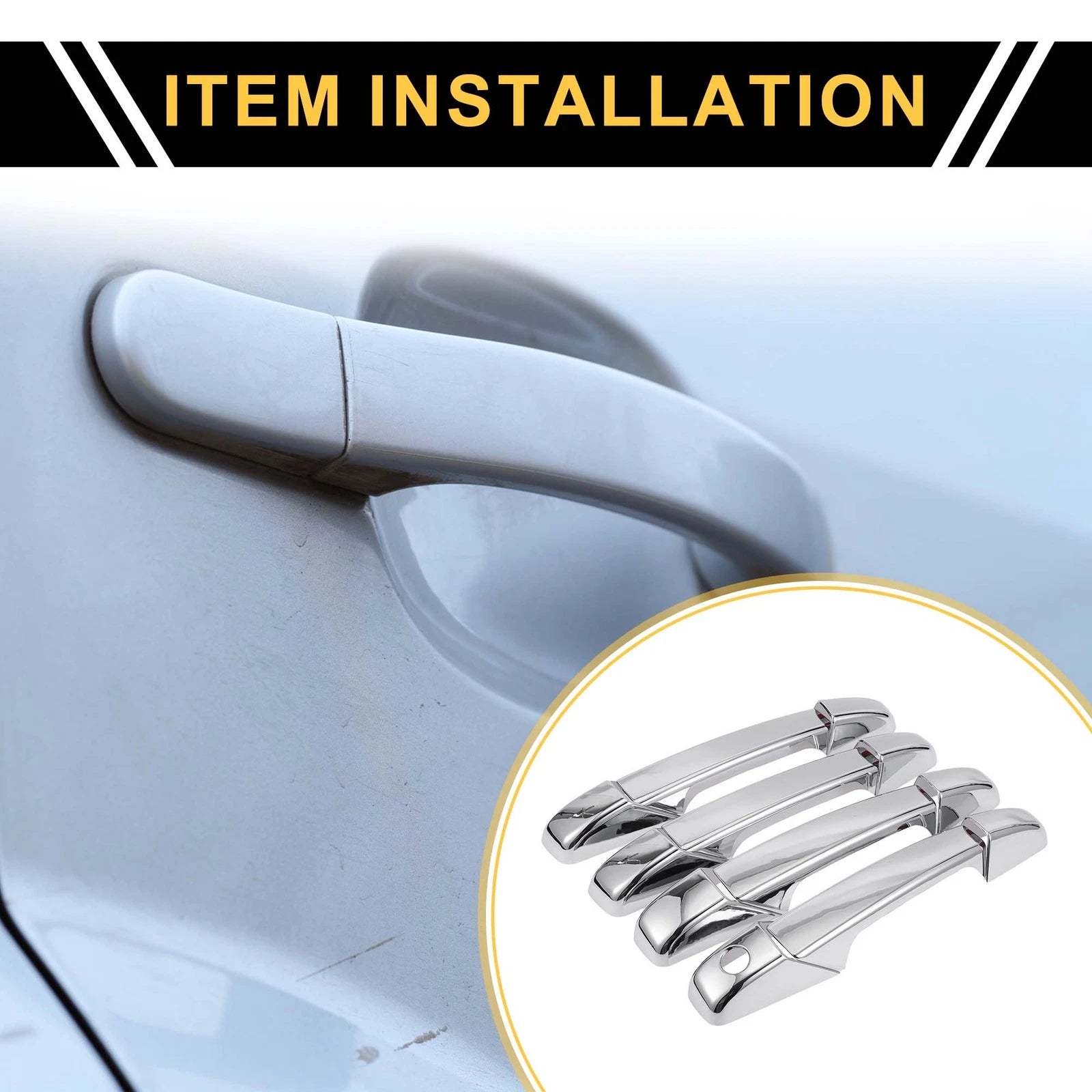 Exterior Door Handle Cover Kit Chrome for Chevrolet Avalanche (2002–2013)