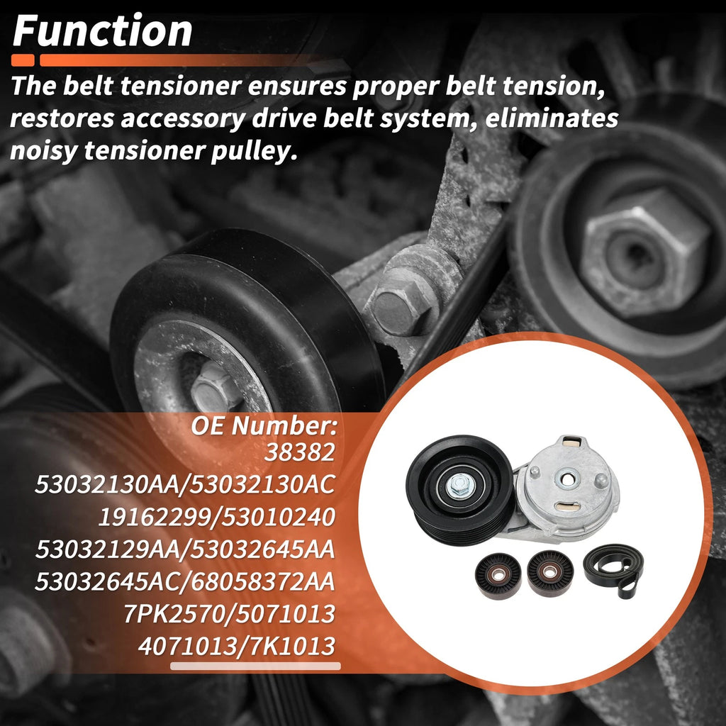 Drive Belt Tensioner Kit for Dodge Ram 1500 (2003–2008) 5.7L V8