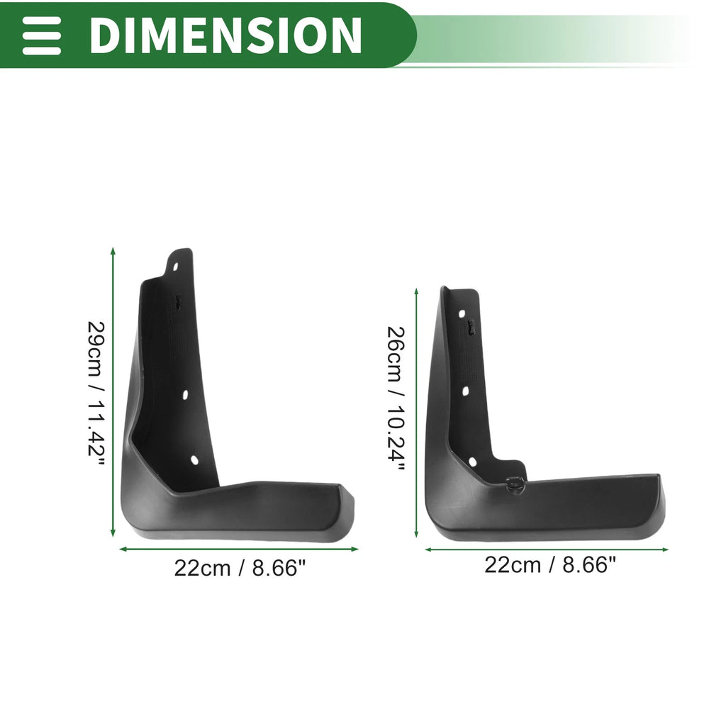 Mud Flaps Splash Guards 1 Set Front Rear for Lexus GS (2012–2022)