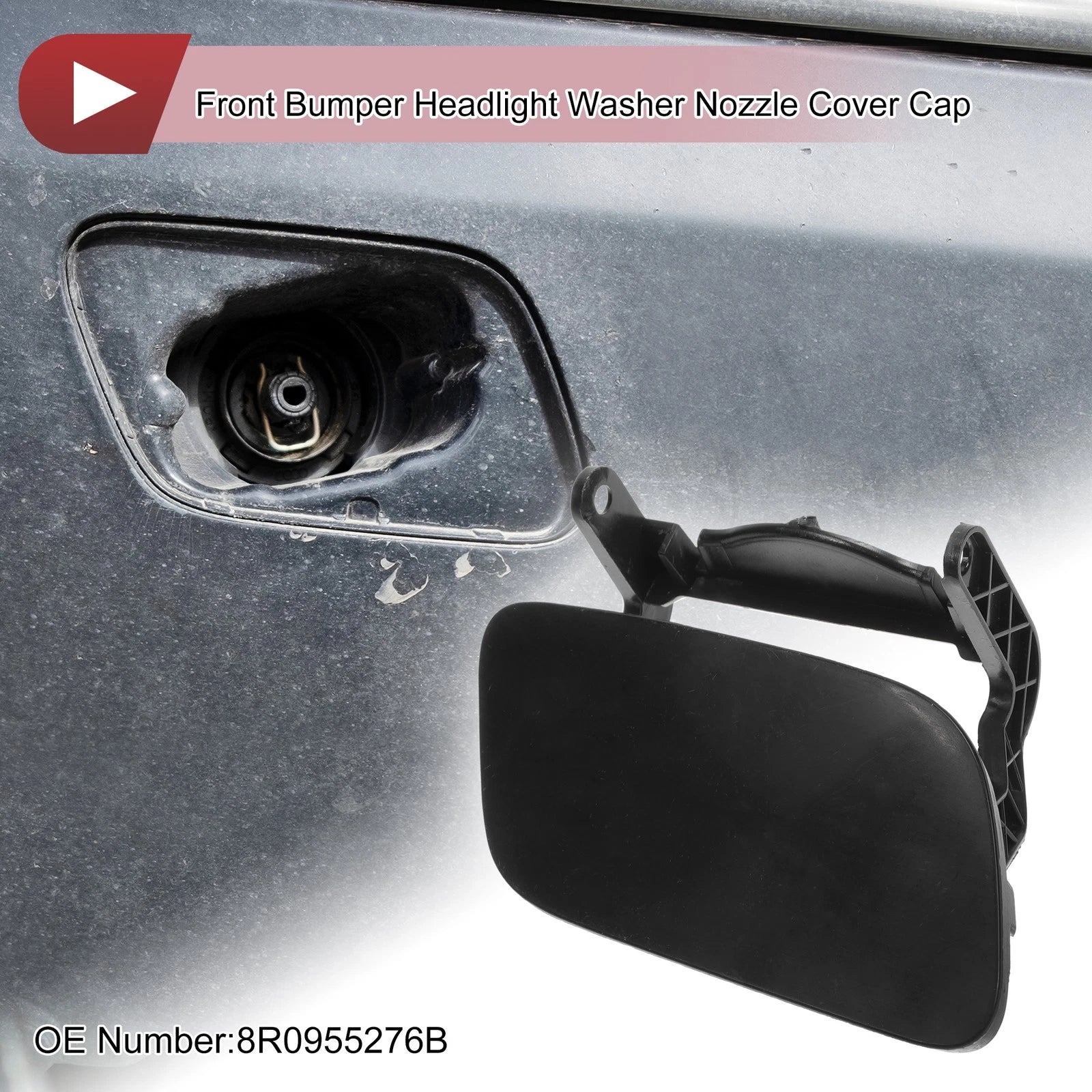 Front Right Washer Nozzle Cover Cap for Audi Q5 (2013–2017) Unpainted