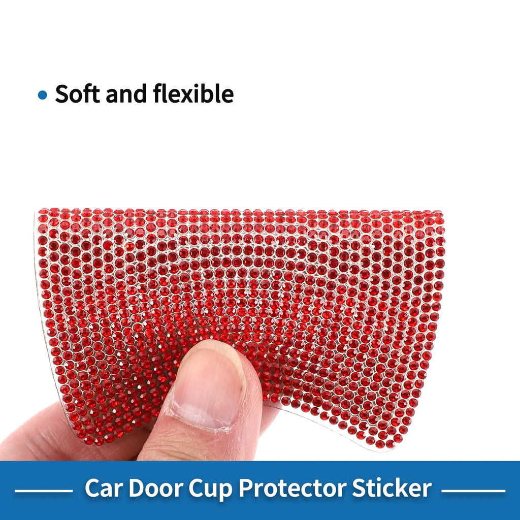 Door Handle Scratch Protector for Universal Use (8x10cm, Red)