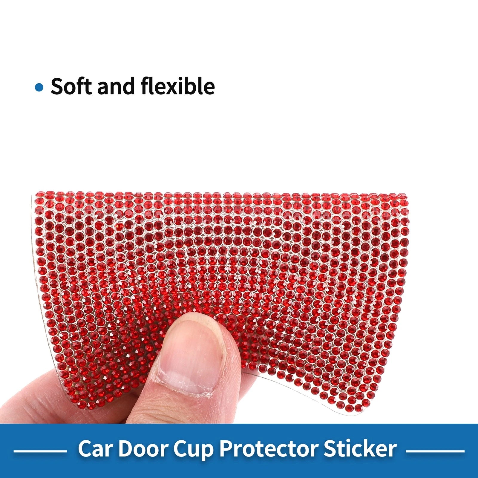 Door Handle Scratch Protector for Universal Use (8x10cm, Red)